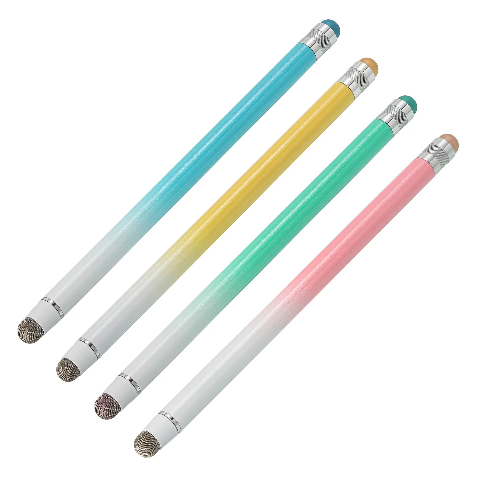 1/2/4Pcs Stylus Pens for Touch Screens Rubber & Fiber Dual Tips Capacitive Universal Tablet Pen Sensitivity Precision