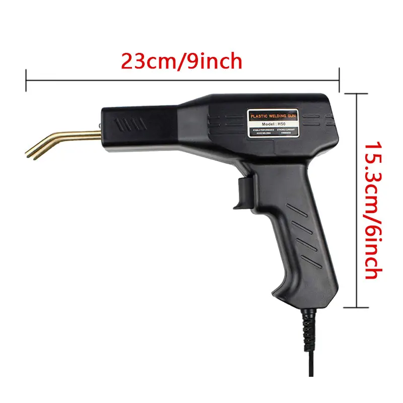 50W Plastic Welder Kit portable Car Body Crack Repair Welding Gun Machine Rapid Fever Auto Fender Bumper Repair Kit With Nail 2