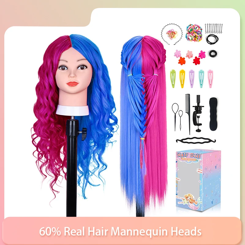 60-real-human-hair-mannequin-head-66cm-cosmetology-manikin-head-hair-styling-practice-styles-hairdressing-training