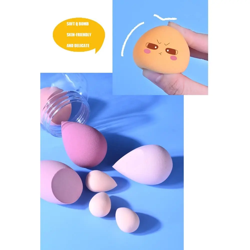 7Pcs Canned Beauty Sponges & Powder Puffs, Super Soft Blender Makeup Sponge And Makeup Puff For Loose Powder Liquid - Gift Set