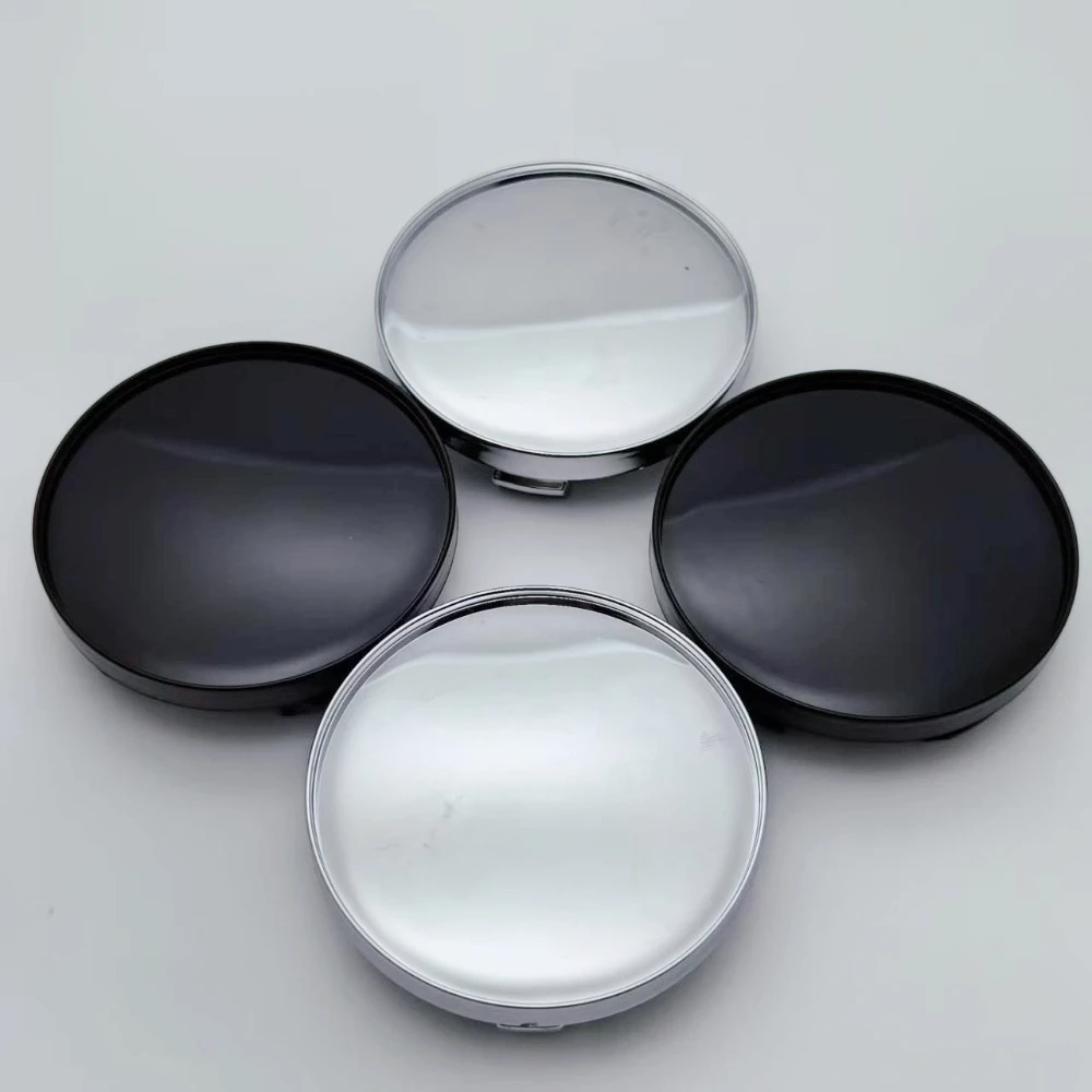 Set of 4 Premium Blank Wheel Center Caps - 58mm Od / 54mm Id Hubcaps for Car Styling Accessories