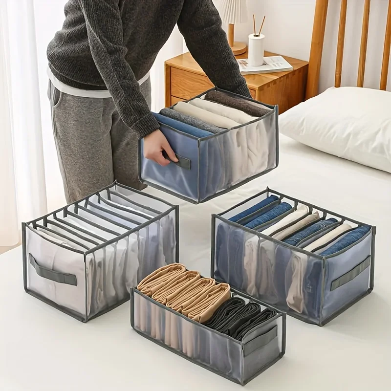 Wardrobe Clothing Storage Bag, Foldable Drawer Clothes Organizer, Packing Bag For Bedroom Dormitory