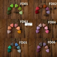Newborn Photography Props Wool Felt Love Heart Photography Props Accessories  Baby Studio 3