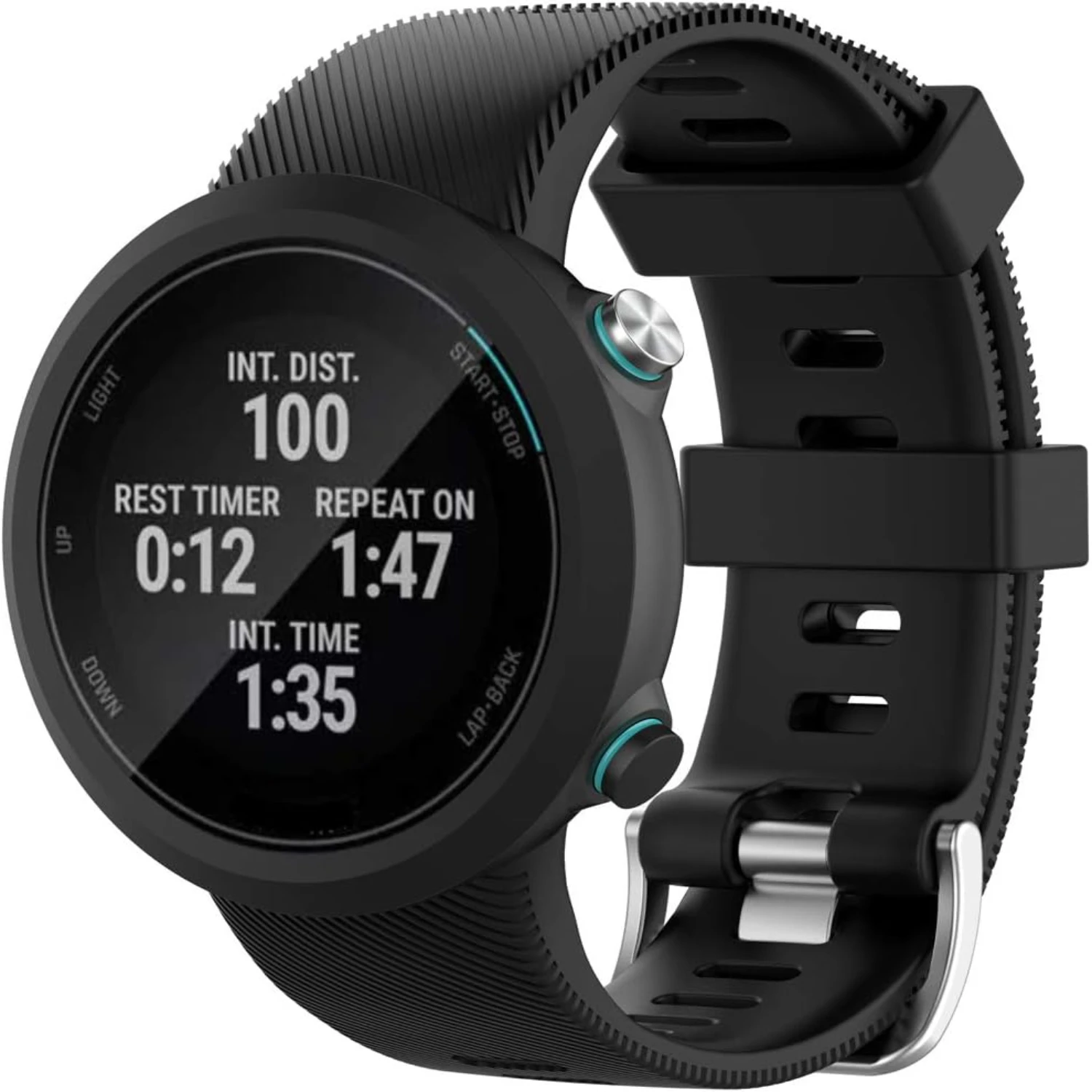 Upgrade your Garmin Forerunner 45/45S with this premium, sleek, and stylish violet silicone sports band. This durable accessory