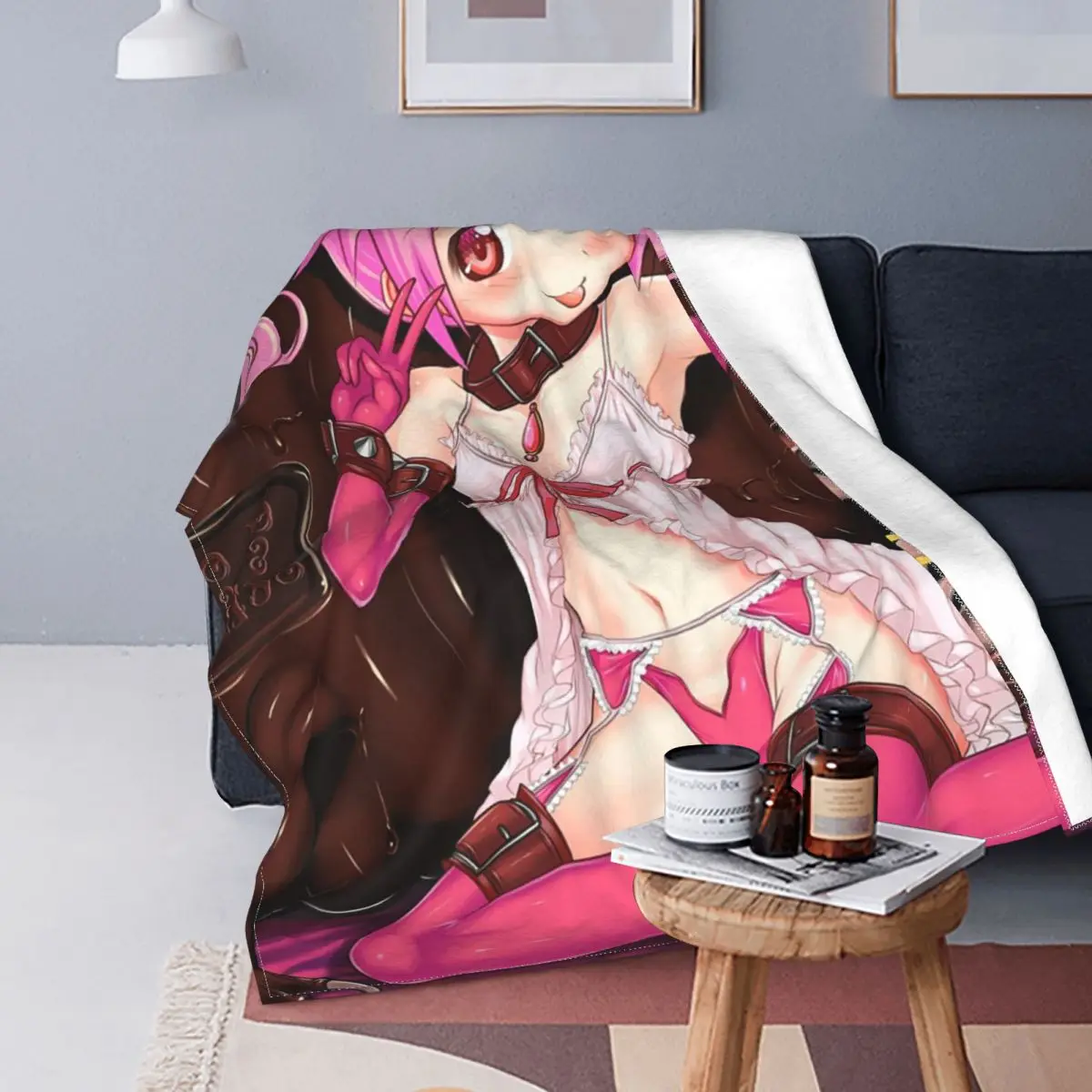 

Puella Magi Madoka Magica Anime Coral Fleece Plush Throw Blanket Magical Girl Kaname Blankets for Bedding Car Plush Thin Quilt