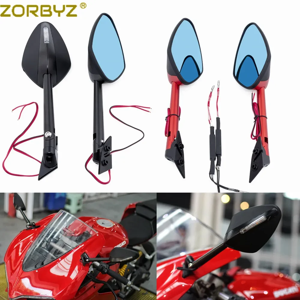 ZORBYZ-Motorcycle-LED-Turn-Signal-Light-Rearview-Side-Mirror-For-Ducati ...