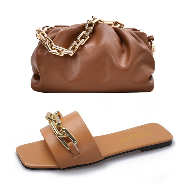 Lady Luxury Sandals and Purse Sets Matching Shoes and Bag