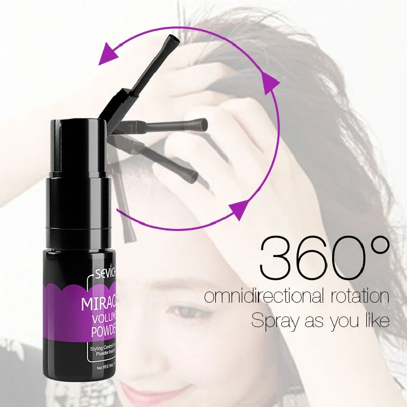 Fluffy Hair Powder Volume Up Hair Styling Powder 360° Rotatate Spray Refreshing Remove Oil Modeling Men Womens Hairdressing Tool 6