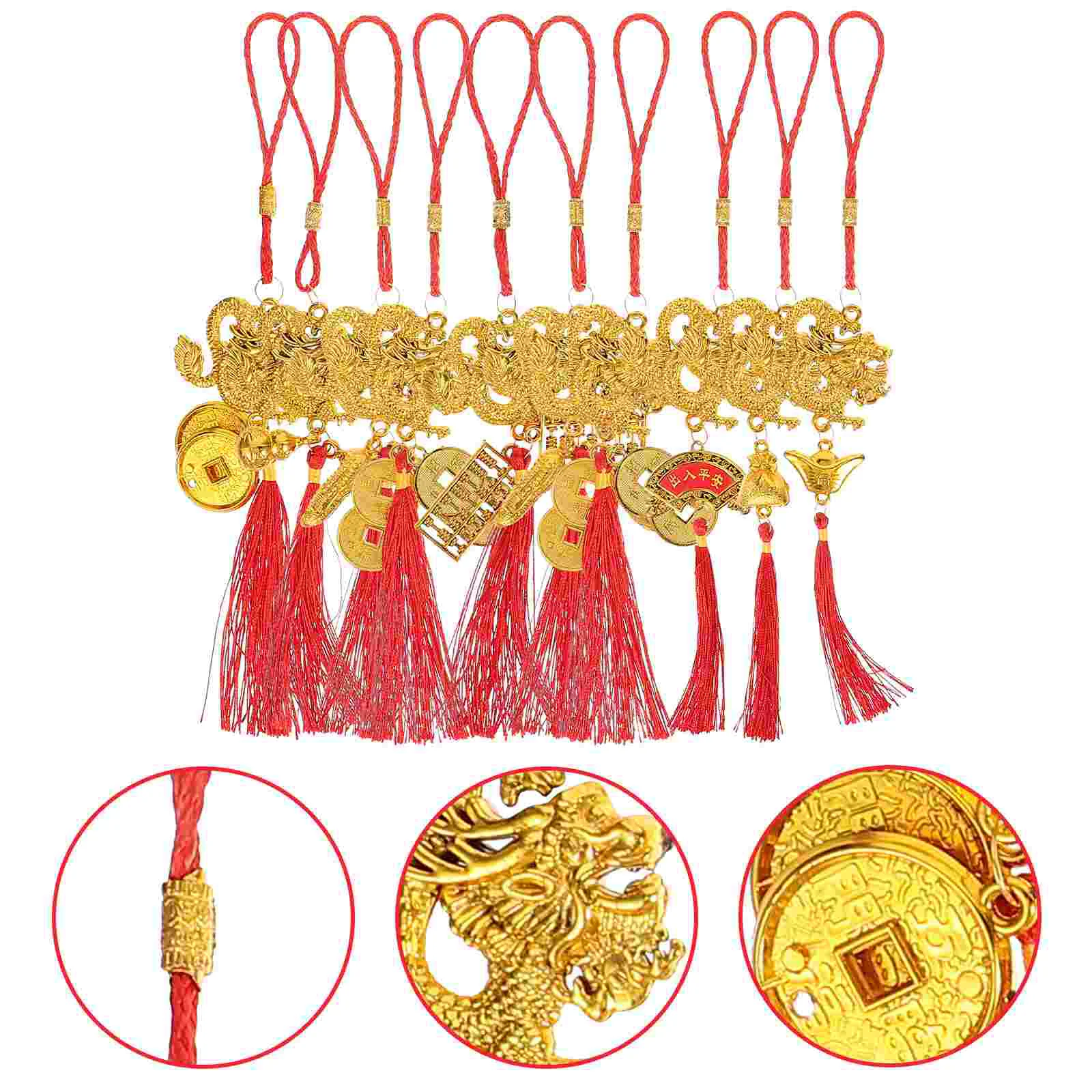 

Chinese New Year Ornaments 2024 Year The Dragon Gifts Red Chinese Knot Pendant Knots Tassels New Year Spring Festival Home