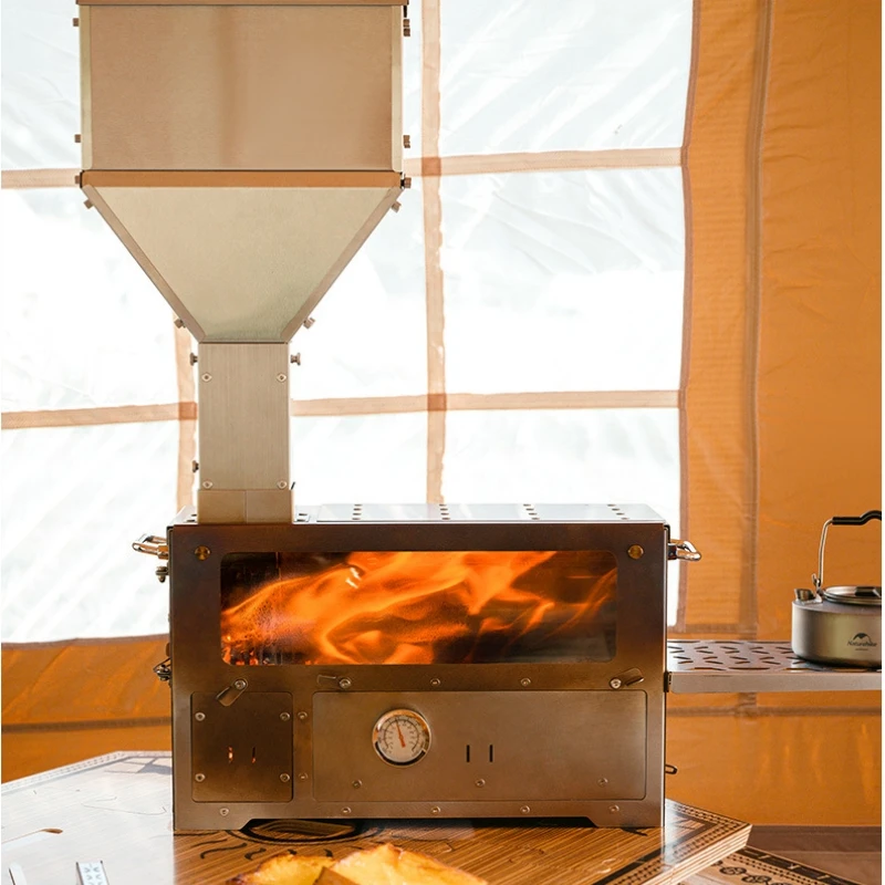 Naturehike Camping Woodstove Outdoor Pellet Heater Picnic Stove Built in  Oven Foldable Stove Legs Stainless Steel Camp Equipment - AliExpress
