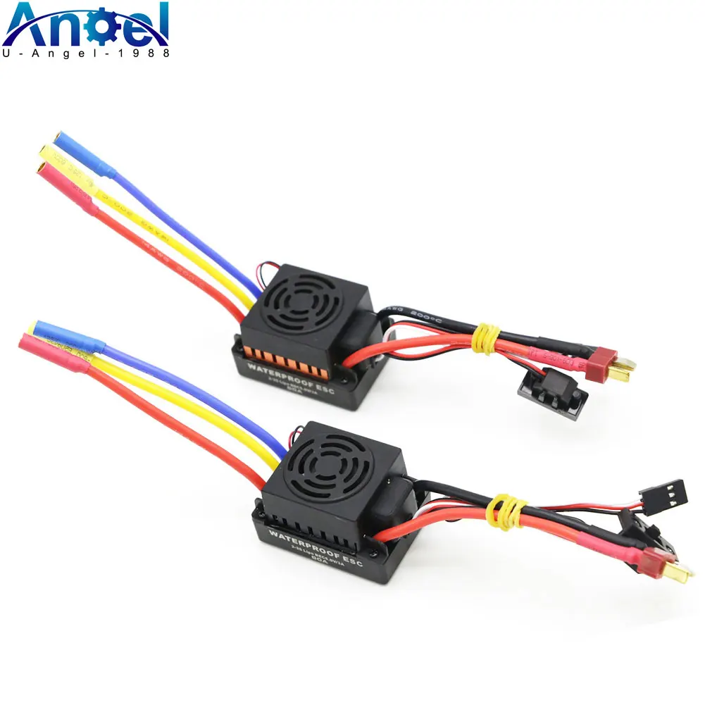 

Водонепроницаемый Бесщеточный Регулятор Скорости 60A RC ESC BEC, запчасти для автомобиля, электрический регулятор скорости с 5,8 V 3A BEC для 1/10 RC Car Truck