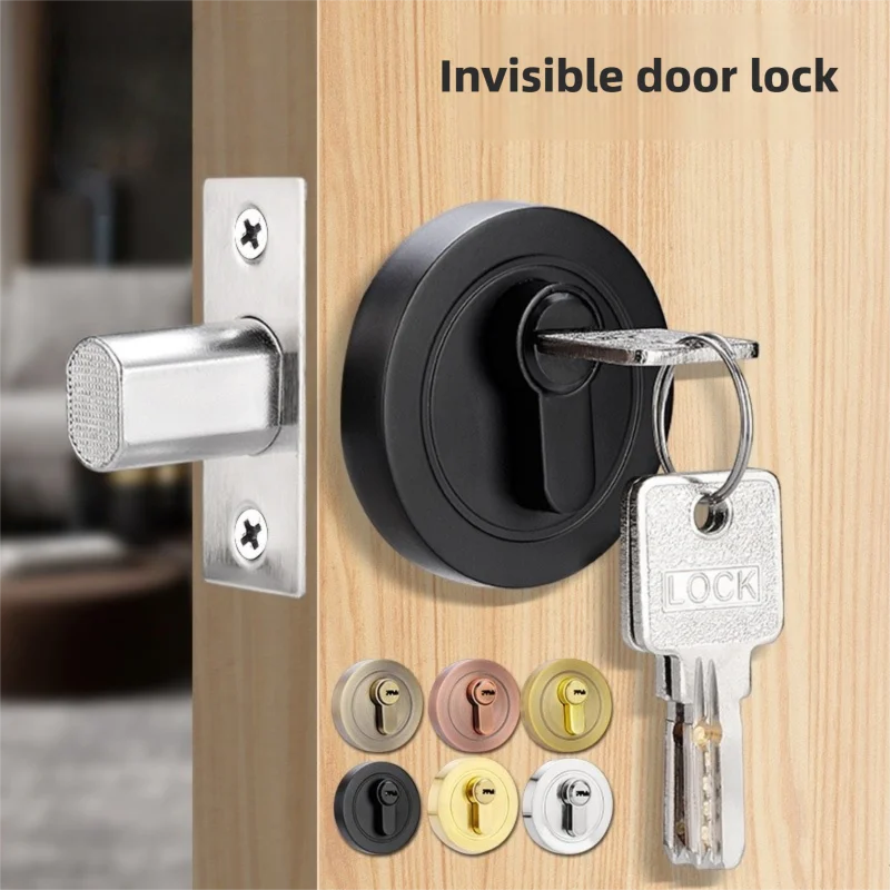 Serrure de porte dissimulée ; Serrure encastrée ; Serrure pour porte en bois ; Serrure simple et double face ; Serrure de chambre ; Serrure de couloir ; Serrure auxiliaire