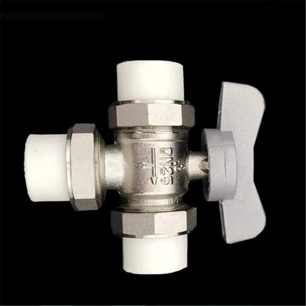 PPR three-way ball valve radiator special regulating valve 3 head ppr 25 six points 32 one inch radiator