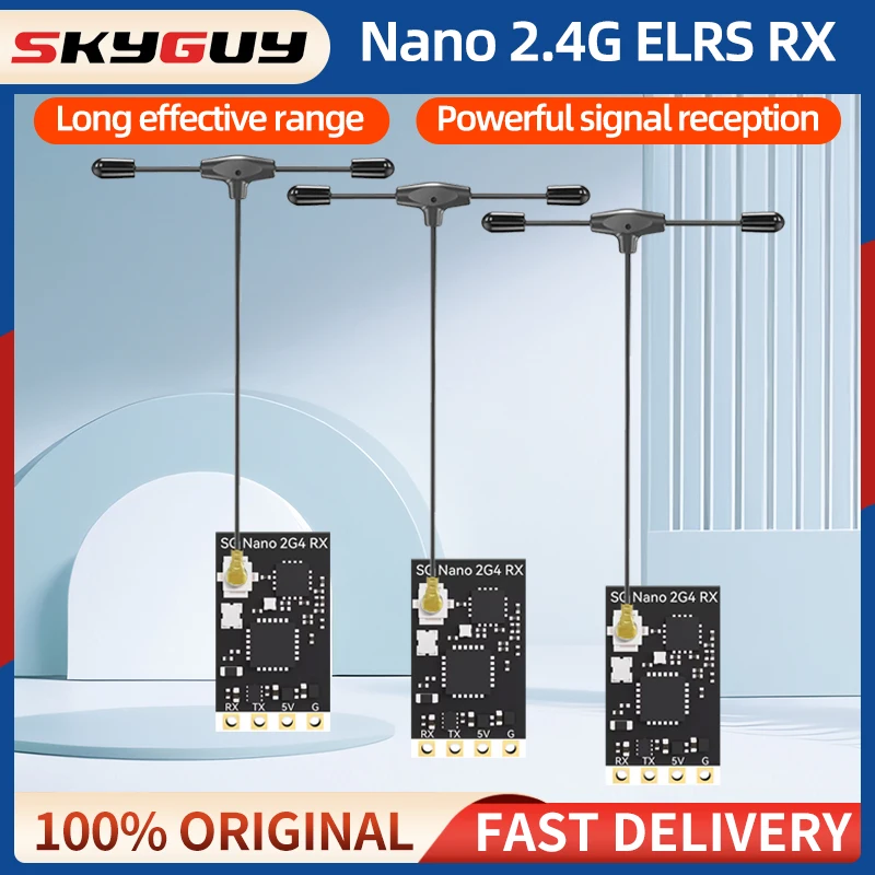 1/3/5PCS SkyGuy Nano 2.4G ELRS Receiver 2.4GHz ExpressLRS 100mW RX For ...