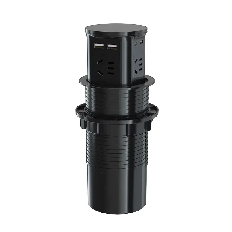 리프팅 데스크 전원 자동 팝업 엘리베이터 소켓 타워 소켓 미국 영국 AU UN 플러그 어댑터 USB Type-c 무선 충전, 숨겨진