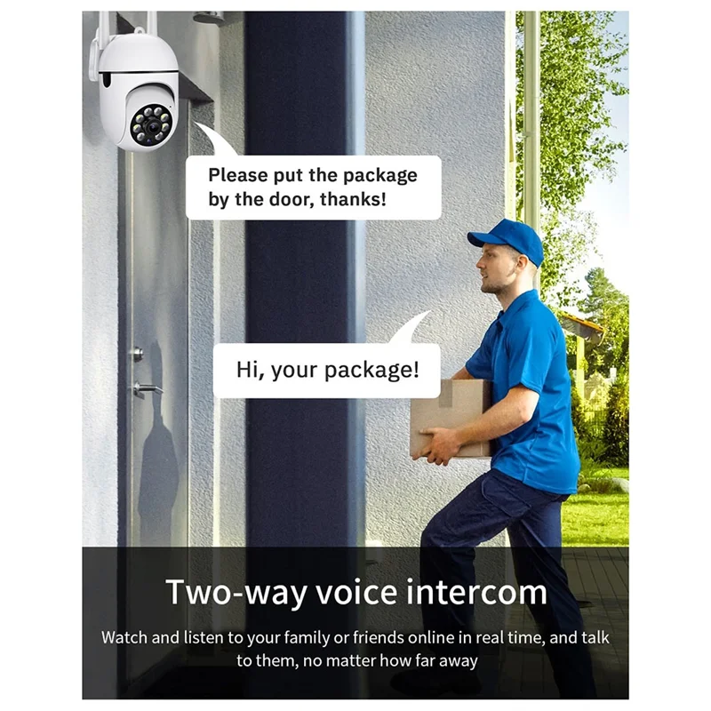 , 2.4GHz WiFi Cameras for Home Security, 1080P Dome Surveillance Cameras 360&deg; View, 2-Way Audio
