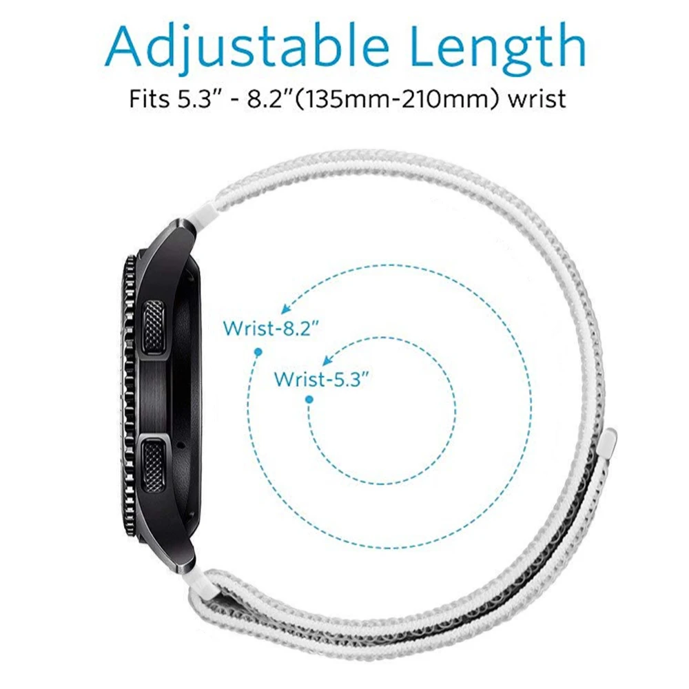Premium Loop Woven Nylon Wrist Strap - Sport Bracelet Watchband Accessories
