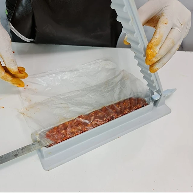 Nyársok Kebab Készítő Grill Szúrás Box Gép Marhahús Zöldségek Kültéri Bbq Eszköz Hasznos Kiegészítők - Image 3