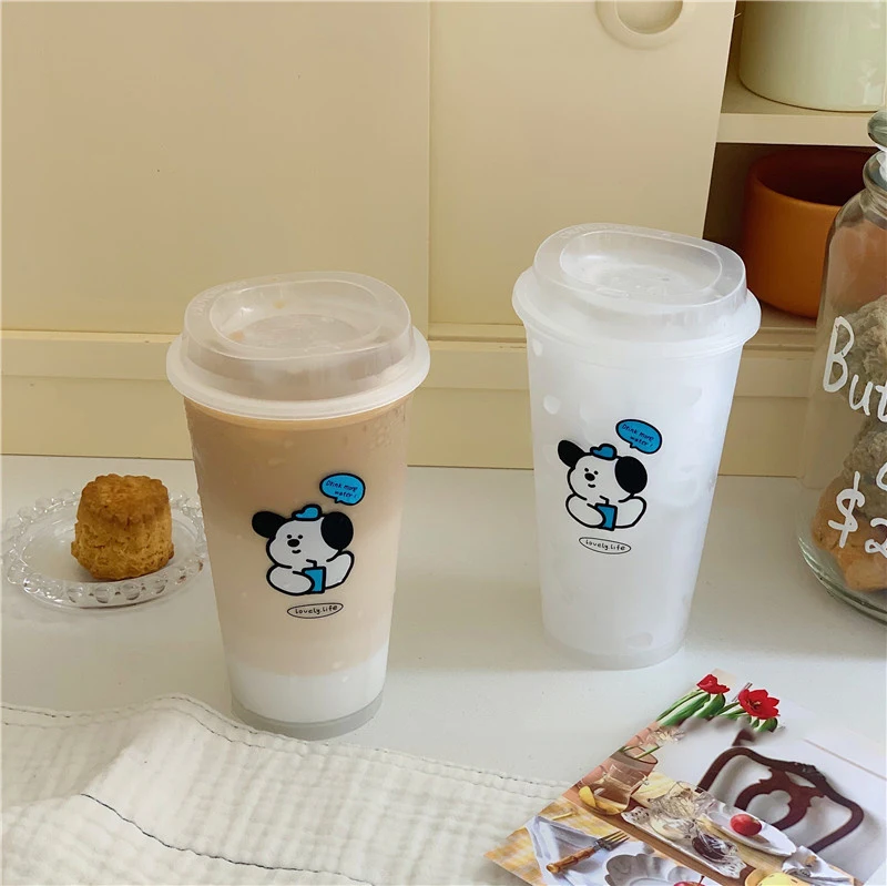 500ml Cool Cat Stirring Cup Portable Juice Sippy Cup with Lid and Straw Pop  Cover Design Thickening Cup Bottom Coffee Cup - AliExpress