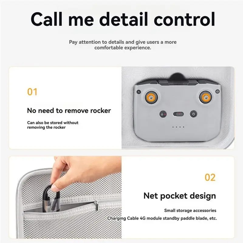 A46M-For DJI Neo 숄더백 PU 컨트롤러 보관 케이스 드론 및 액세서리용 하드쉘 핸드백