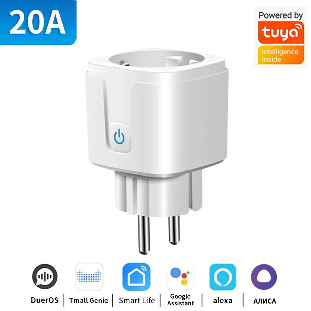 TNCE TUYA Smart Plug WiFi oder Zigbee3.0 Steckdose EU 16A/20A Power Monitor Timing Funktion Sprachsteuerung Funktioniert mit Alexa Google Home