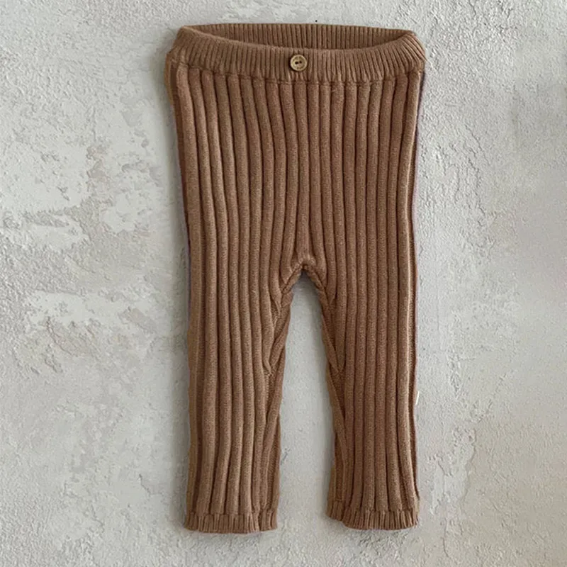 Baby Leggings Baby Knitted Leggings Spring Autumn Cotton Solid Color Pants Toddler Boys Girls Pants