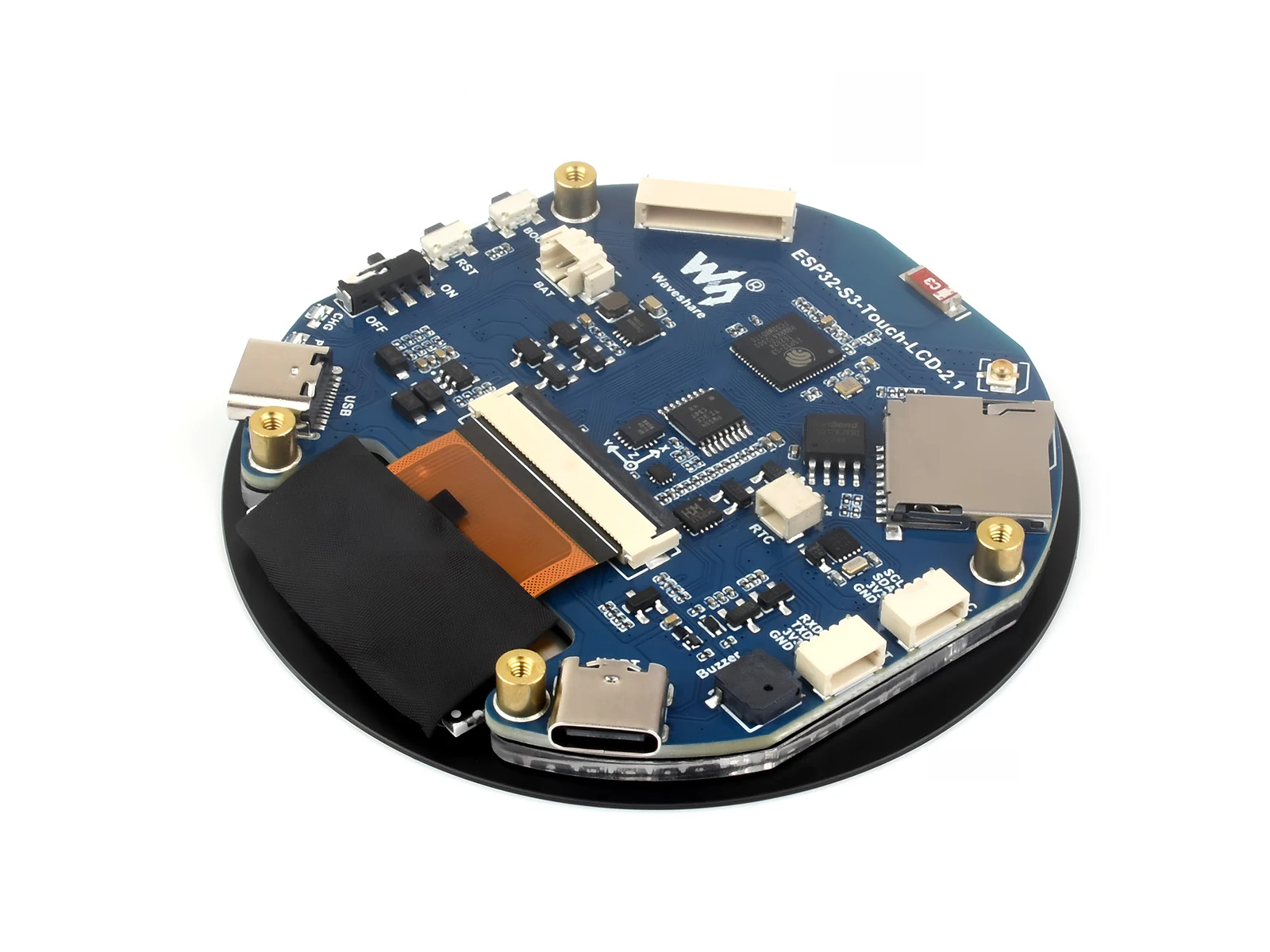 Carte De Développement ESP32-S3 Avec écran Tactile Rond 2.1 Pouces - 480x480 IPS, WiFi/Bluetooth, Processeur Dual-core 240 MHz - Pour Projets IoT Et Interfaces Graphiques