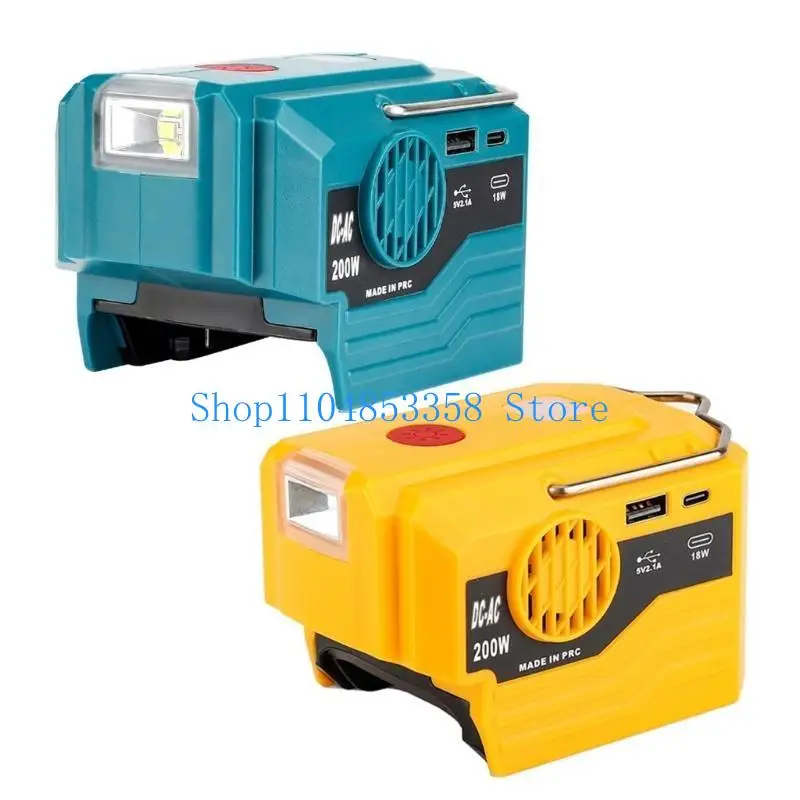 652F 캠핑 및 백업 전원용 효율적인 200W 인버터 어댑터에는 USB Type C 및 LED 조명을 갖춘 실외 전원 솔루션이 필요합니다.