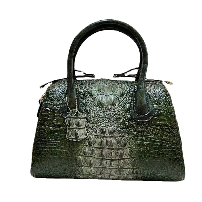 Dark Brown CROCODILE Belly Skin BIRKIN Bag SATCHEL Shoulder Bag