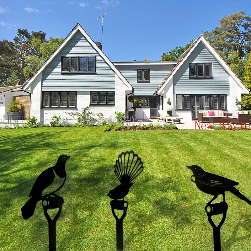 

Bird Garden Stake Metal Silhouette Yard Decoration Sign with Stake Garden Decor Halloween Fall Decor Metal Iron Sign Home Decor