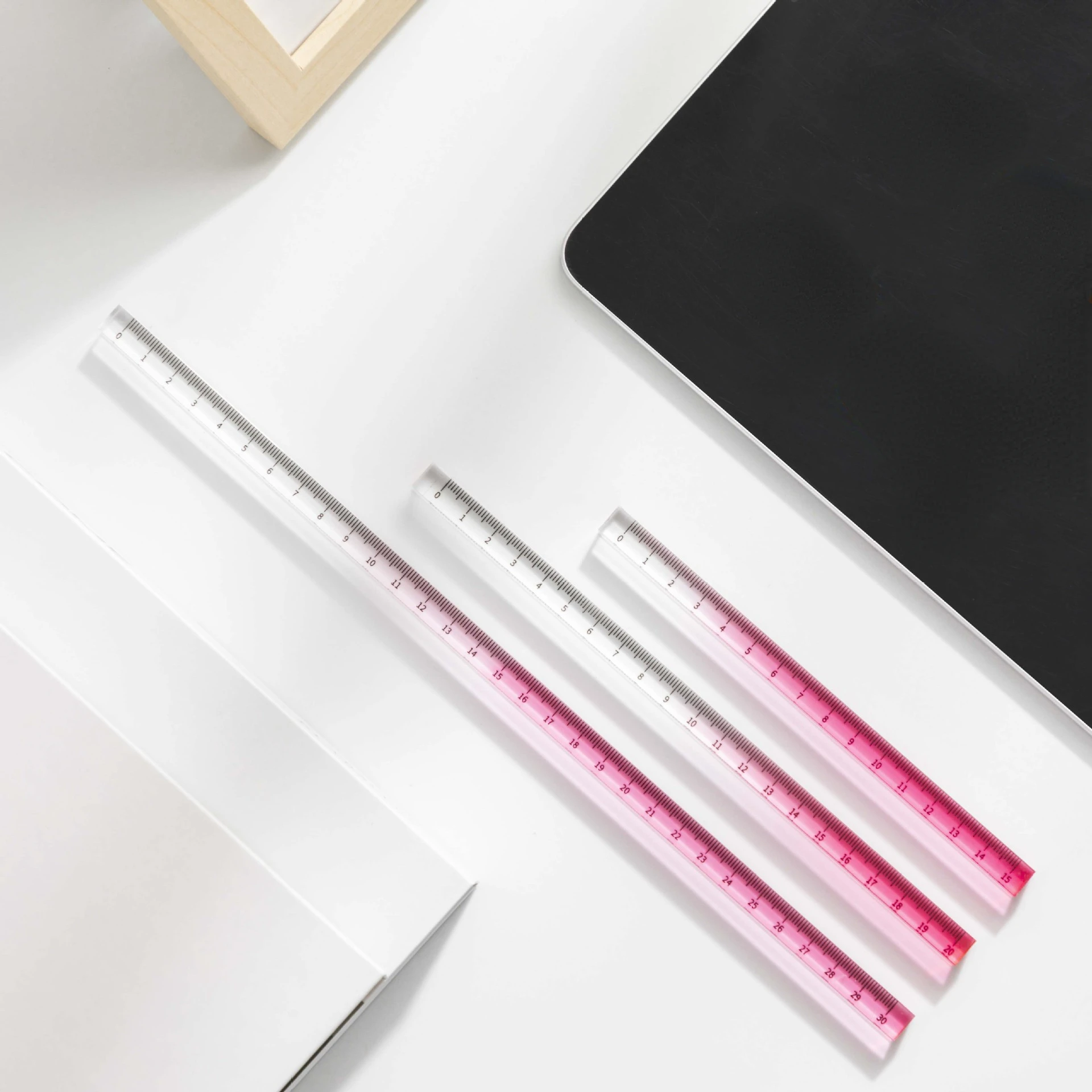 15cm Transparent Gradient Straight Ruler Rectangle Ruler Student Stationery Measuring Drawing Tools Office School Supplies