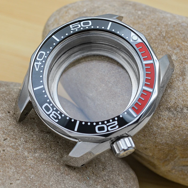 Mod 42mm Spb185 Spb187 Watch Case With Bezel Insert Transparent Watch