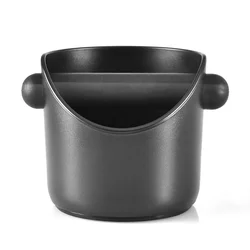 Shock-Absorbent Anti-Slip Espresso Knock Box (Type A Black)