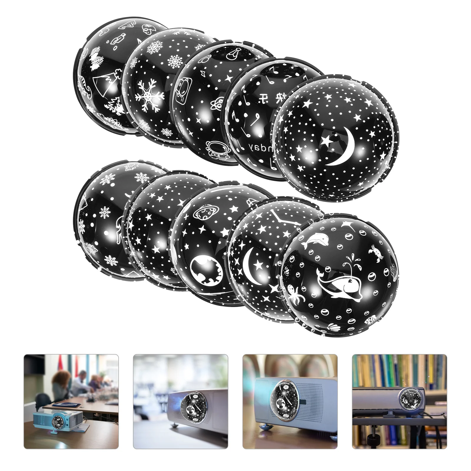 

10 Pcs Film Star Projector Child Night Light Kids Plastic Atmosphere Supply Lamp Films