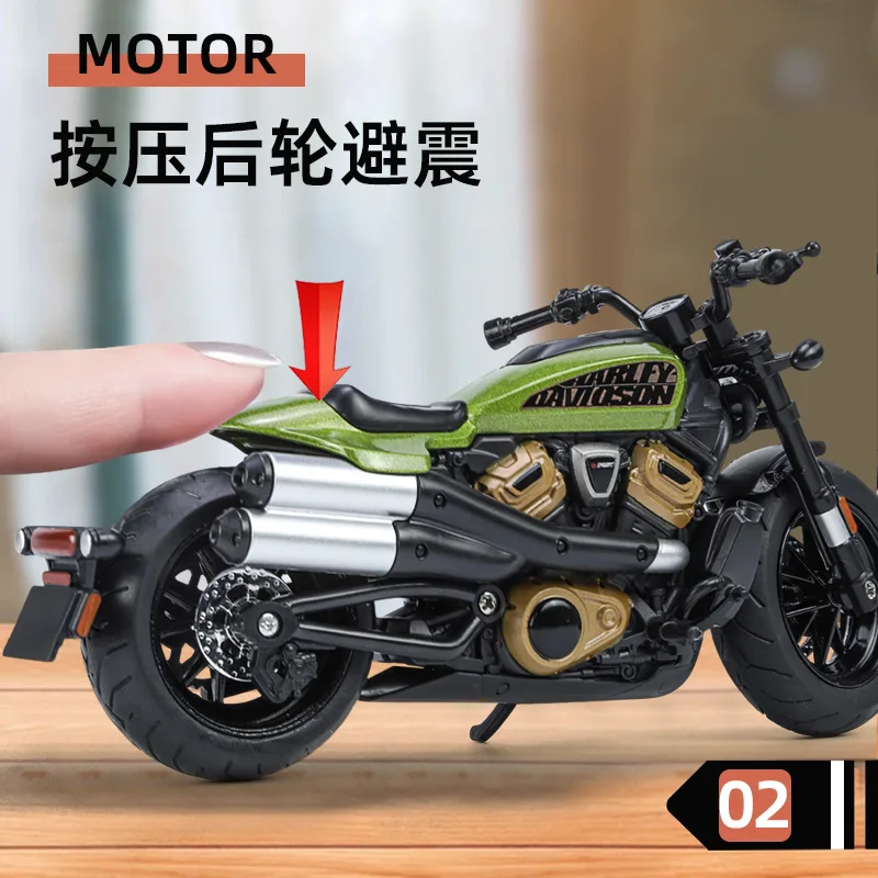 1:12 Harley SPORTSTER S Alloy Racing Motorcycle Model Diecast Street Sports Motorcycle Model Kids Toy Gift M41 5
