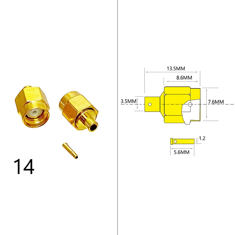 1PC SMA Männlichen/Weiblichen RF Coax Connector Für RG316 RG174 RG58 RG142 RG405 Kabel Großhandel Preis – Detail 15