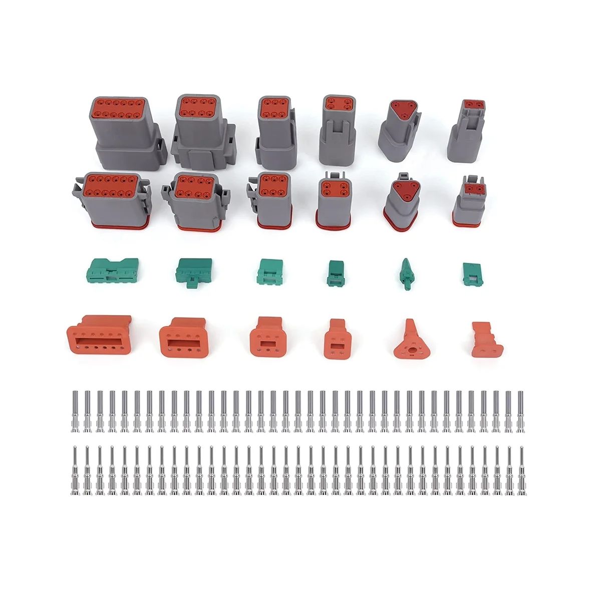 

DT Series Connector Kit, 2 3 4 6 8 12 Pin Connector with Size 16 Stamped Contacts,Automotive Electrical Connector