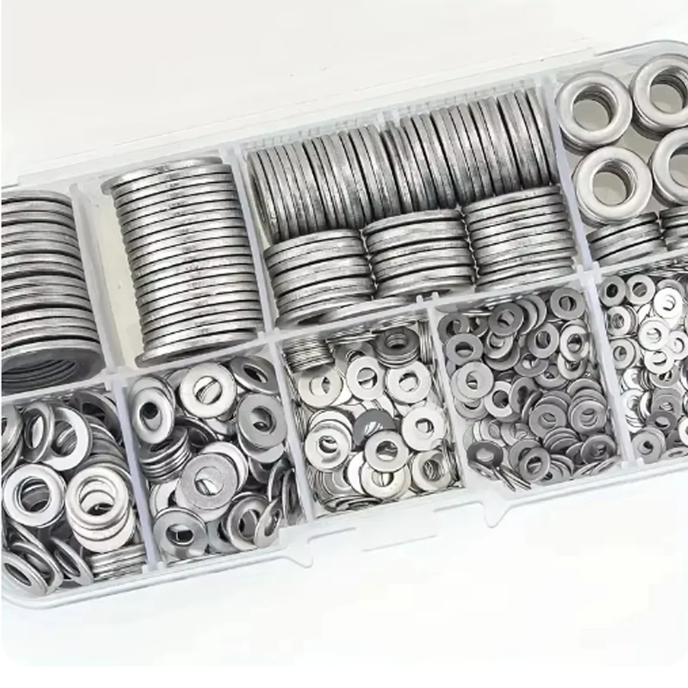 360pcs 304 Stainless Steel Washers Set For Home Decor Factory Repair Kitchens Shops