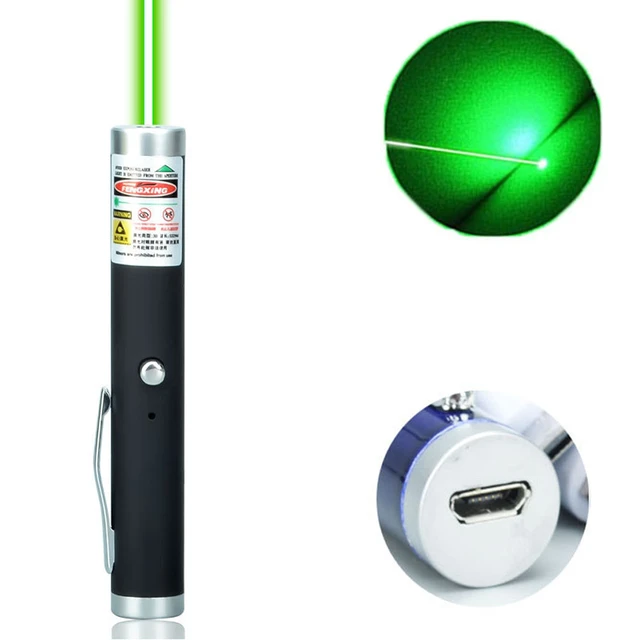 Green Laser Pointer- 10000m USB Charging Built-in Battery Laser Torch High  Powerful Red Dot Single Starry Burning Match - AliExpress