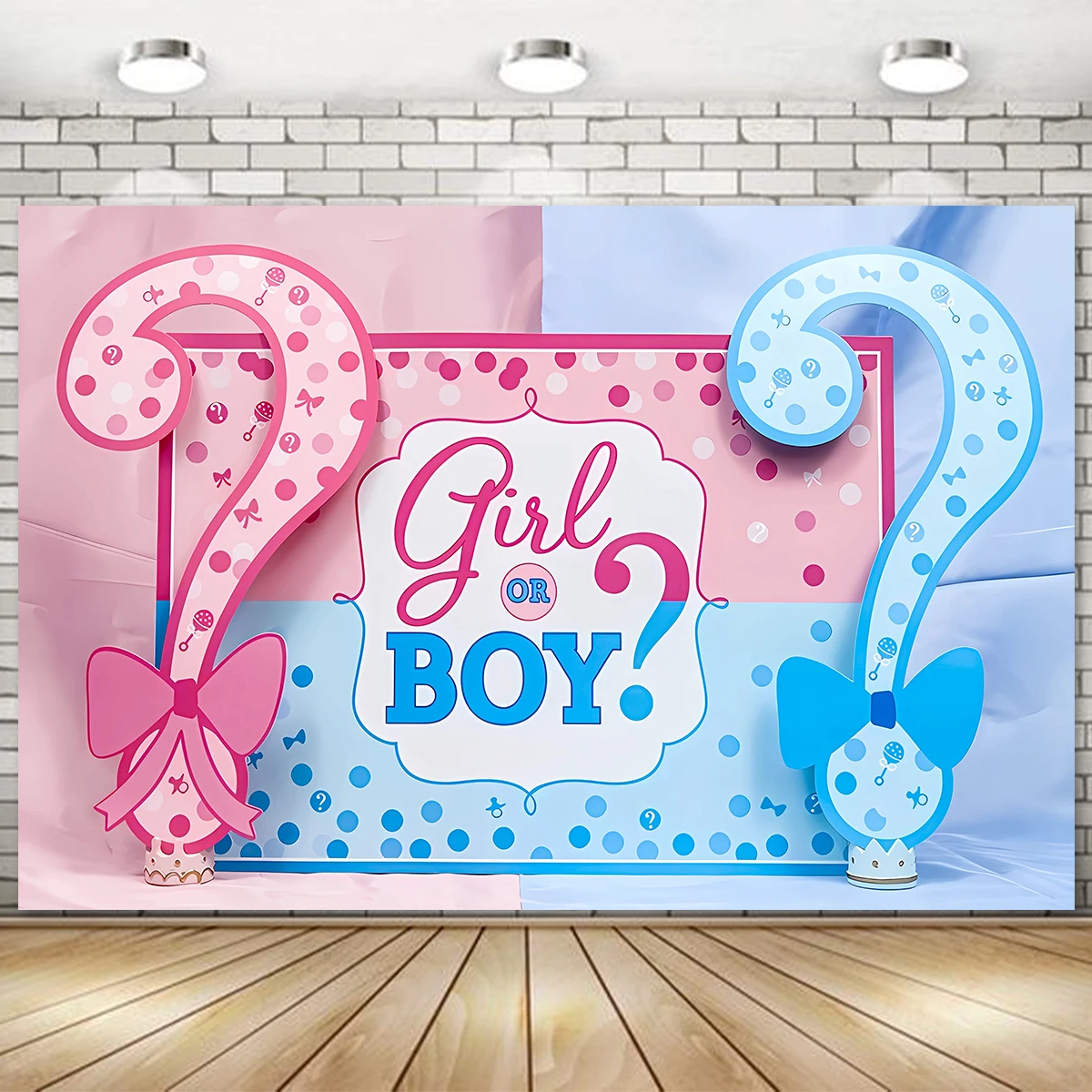Gender Reveal Fondale Neonato Gender Reveal Party Photography Background Reveal Pary Decor Kids Boy O Girl Baby Shower Suppies