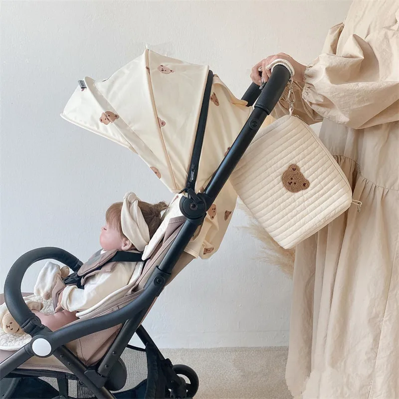 INS Cute Baby Diaper Nappy Bag Mommy Maternity for Babies Diapers Toys Storage Infant Organizer Bear Activity Gear Kids