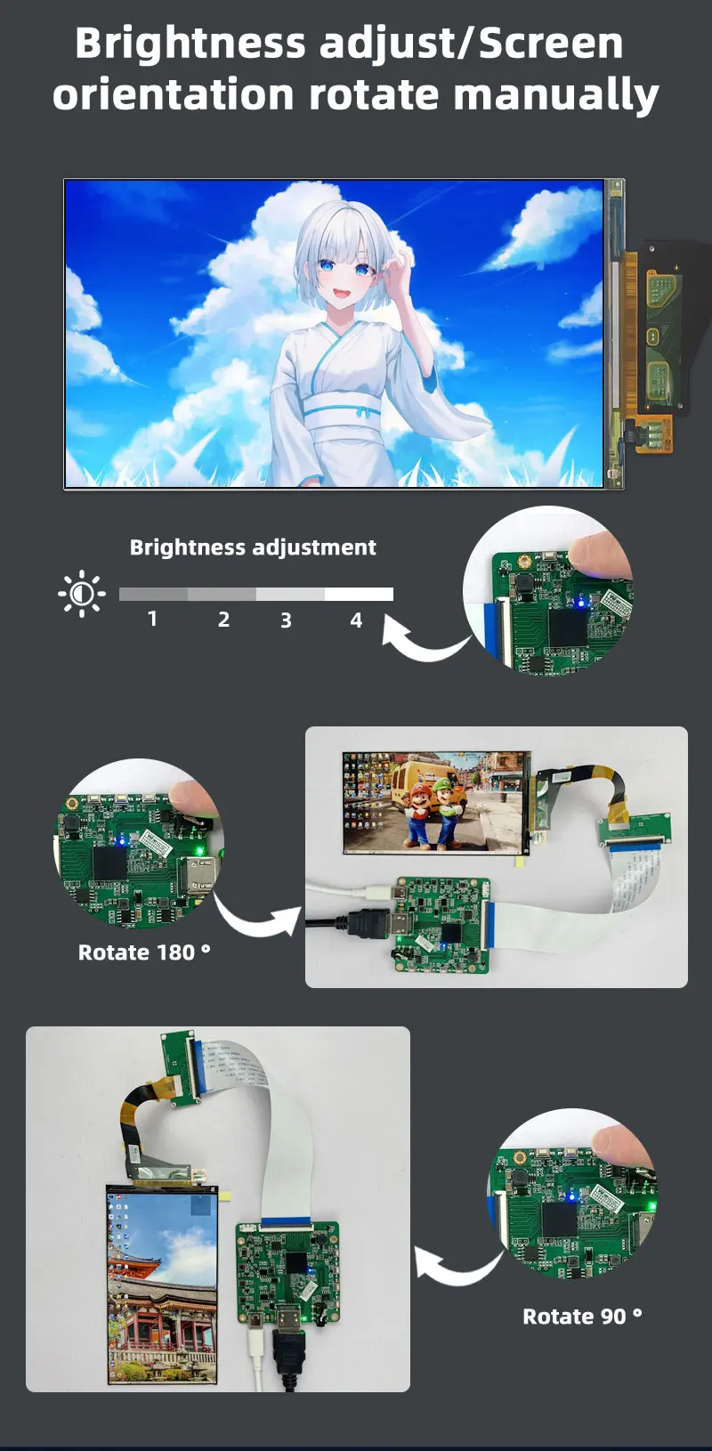 Wisecoco-Placa Motorista Paisagem, Raspberry Pi, PS4, 5