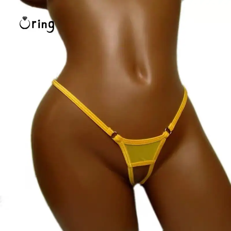 Sexy Open Gear Bikini Custom Name Thong For Women Bandage G-string  Underwear With Rhinestone Letters Waist Chain New Year Gifts