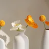 White Ceramic Vase Modern Pottery Flower Bottle Vases Hydroponic Home Decor Table top Small 4