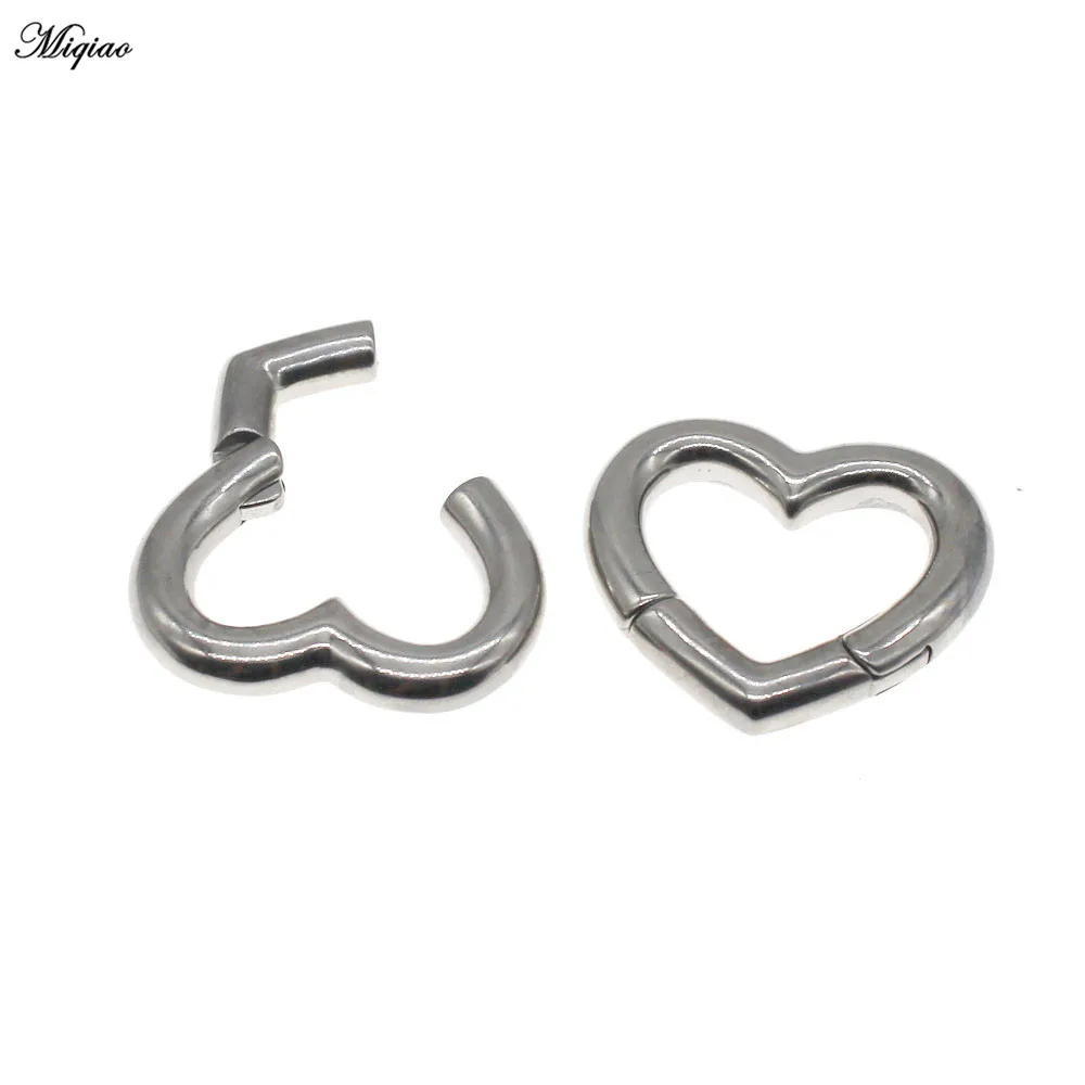 Miqiao 1pair Ear Plug Heart Gauge Piercing Flesh Tunnel Ear Weight Expander Stretcers Earring Fashion Jewelry New