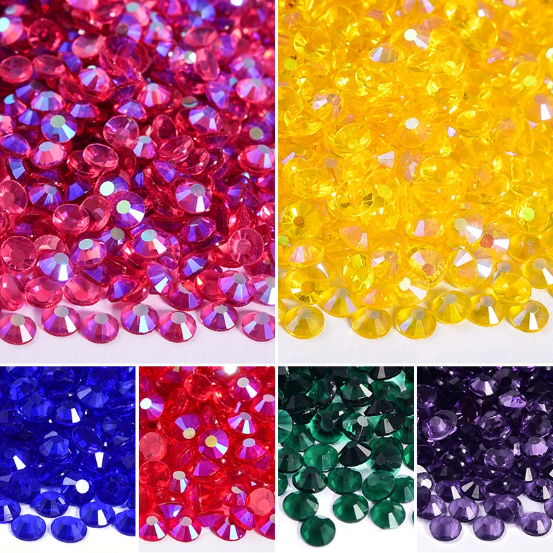 Wholesale Glitter Non Hotfix Rhinestones Bulk стразы Strass DIY Nails  Crystals Diamond 네일파츠 косметFor vestidos Nail Charms Dress