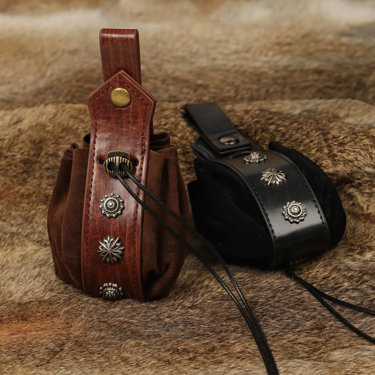 

Steampunk Viking Style Medieval Pouch With Belt Coin Purse Retro Waist Bag Outdoor Activity Accessories