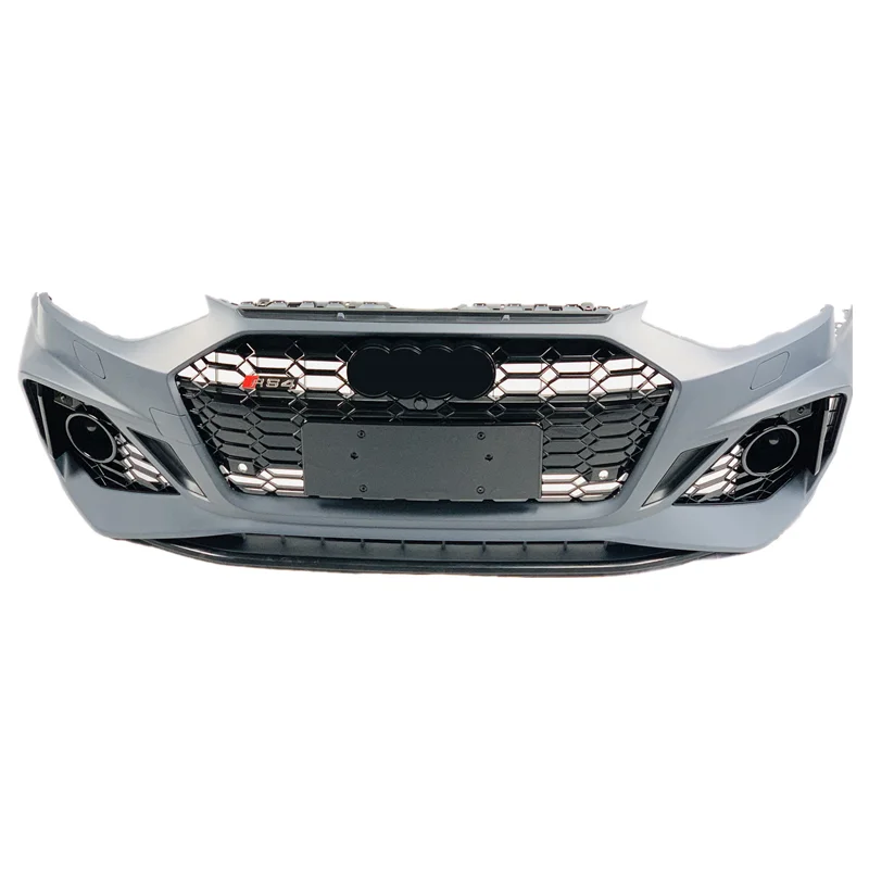

New Upgrade A4 Refit to RS4 Front Bumper with Honeycomb Grille for Audi RS4 Car Bodykit 2020-2022