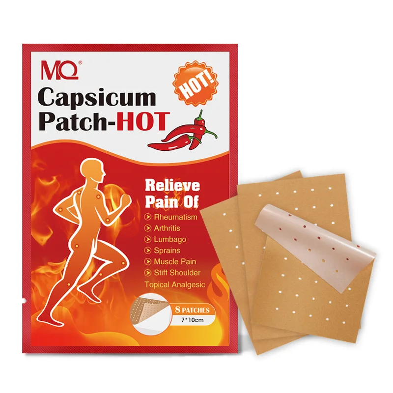 80PcsHotPainReliefPatchCapsicumMedicalPlasterPepperTreatMuscleStrainBackPainKnee