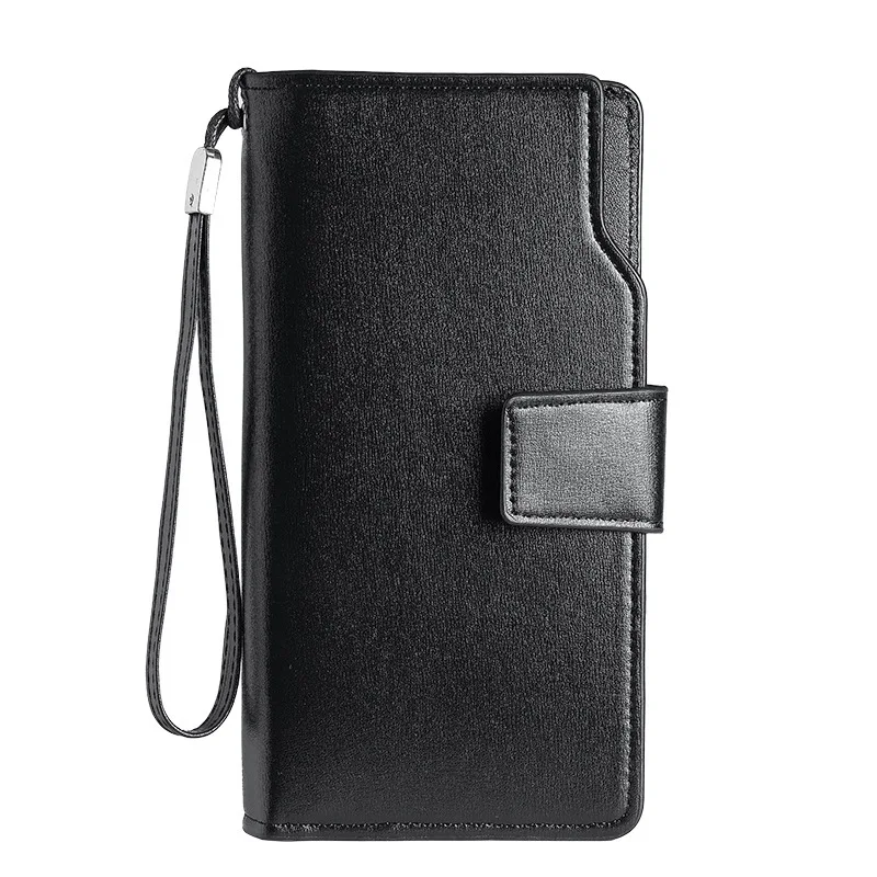 Multi-functional Men's Clutch Bag Korean Style Business Wallet Long Zipper Phone Bag